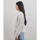 ウォッシャブルロゴシャギーニットカーディガン | PINK-latte | 詳細画像2