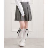 チャコールグレー(014) | インパン付プリーツスカート | PINK-latte