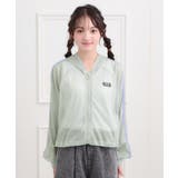 メッシュラインジップパーカ | PINK-latte | 詳細画像1 