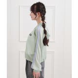 メッシュラインジップパーカ | PINK-latte | 詳細画像2 