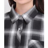 ルーズチェックシャツ+ロンT | PINK-latte | 詳細画像5