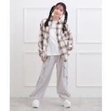 ルーズチェックシャツ+ロンT | PINK-latte | 詳細画像19