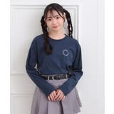 ネイビー(094) | フロッキーくまちゃんロンT | PINK-latte