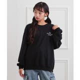 ブラック(019) | クマちゃんミニ裏トレーナー | PINK-latte