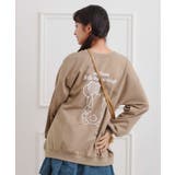 ベージュ(052) | クマちゃんミニ裏トレーナー | PINK-latte