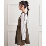 ギンガムキャミワンピ＋ロンTセット | PINK-latte | 詳細画像3 