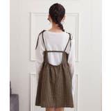 ギンガムキャミワンピ＋ロンTセット | PINK-latte | 詳細画像4 