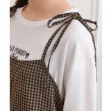 ギンガムキャミワンピ＋ロンTセット | PINK-latte | 詳細画像6 