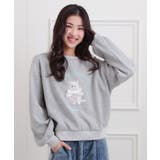 ベロアリボンネコフォトトレーナー | PINK-latte | 詳細画像12 