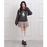 ベロアリボンネコフォトトレーナー | PINK-latte | 詳細画像16 