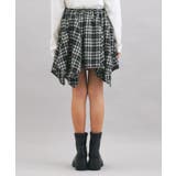 チェック変形ヘムスカート | PINK-latte | 詳細画像3