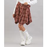 チェック変形ヘムスカート | PINK-latte | 詳細画像8