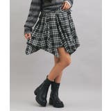 チェック変形ヘムスカート | PINK-latte | 詳細画像12