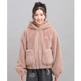 耳付きフェイクファーブルゾン | PINK-latte | 詳細画像1