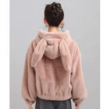 耳付きフェイクファーブルゾン | PINK-latte | 詳細画像3