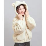 耳付きフェイクファーブルゾン | PINK-latte | 詳細画像10