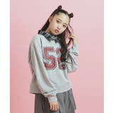 衿付きナンバリングスウェット | PINK-latte | 詳細画像9 