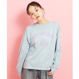 ブルー(091) | カレッジフラワーロンT | PINK-latte