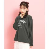 グレー(012) | カレッジフラワーロンT | PINK-latte