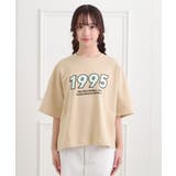 ミニ裏デザインアップリケTシャツ | PINK-latte | 詳細画像1