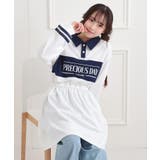 オフホワイト(003) | ミニ裏エリ付きドロストワンピース | PINK-latte