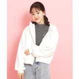 オフホワイト(003) | フード付きジップパーカ | PINK-latte