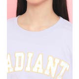 サテンアップリケカレッジTシャツ | PINK-latte | 詳細画像5 