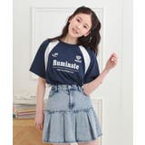 ネイビー(094) | ビッグゲームTシャツ | PINK-latte