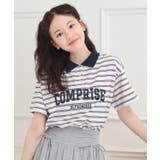 オフホワイト(203) | ラガーシャツTシャツ | PINK-latte