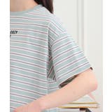 クロップドボーダーTシャツ | PINK-latte | 詳細画像5 