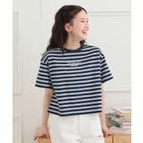 クロップドボーダーTシャツ | PINK-latte | 詳細画像15 