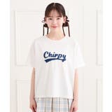 ツイルアップリケTシャツ | PINK-latte | 詳細画像1