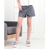 ブラック(019) | らくがき刺繍フリンジショートパンツ | PINK-latte