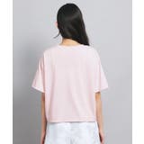 ギンガムアップリケTシャツ | PINK-latte | 詳細画像3