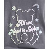 接触冷感 グラデーションくまちゃん発砲ビッグTシャツ | PINK-latte | 詳細画像16 