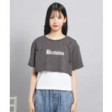 【セットアイテム】ダメージTシャツ+タンクセット | PINK-latte | 詳細画像1