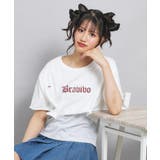 オフホワイト(003) | 【セットアイテム】ダメージTシャツ+タンクセット | PINK-latte