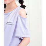 肩あきバックプリントビッグTシャツ | PINK-latte | 詳細画像5 