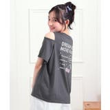 肩あきバックプリントビッグTシャツ | PINK-latte | 詳細画像12 