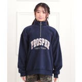 ハーフジップフリーストレーナー | PINK-latte | 詳細画像1 