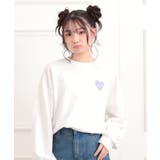 オフホワイト(003) | メルトハートビッグチュニックトレーナー | PINK-latte