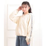 アイボリー(004) | ロゴラインナイロンパーカーブルゾン | PINK-latte