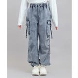 デニムカーゴパンツ | PINK-latte | 詳細画像1 