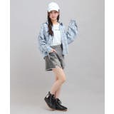 デニムツイルダメージショートパンツ | PINK-latte | 詳細画像10 