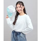 オフホワイト(003) | 発泡クリームくまちゃんロンT | PINK-latte