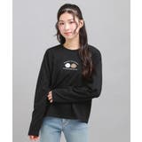 ブラック(019) | プチプラワンちゃんサガラロンT | PINK-latte