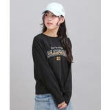 ブラック(019) | プチプラカレッジロゴT | PINK-latte