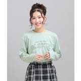 ミントグリーン(021) | プチプラカレッジロゴT | PINK-latte