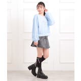 チュール重ねミニ裏毛トレーナー | PINK-latte | 詳細画像17 