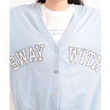 Vネックカレッジアップリケ裏毛カーディガン | PINK-latte | 詳細画像9 